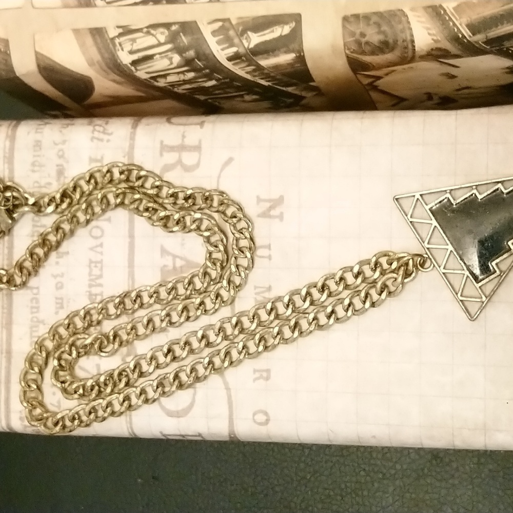 Aztec triangle necklace